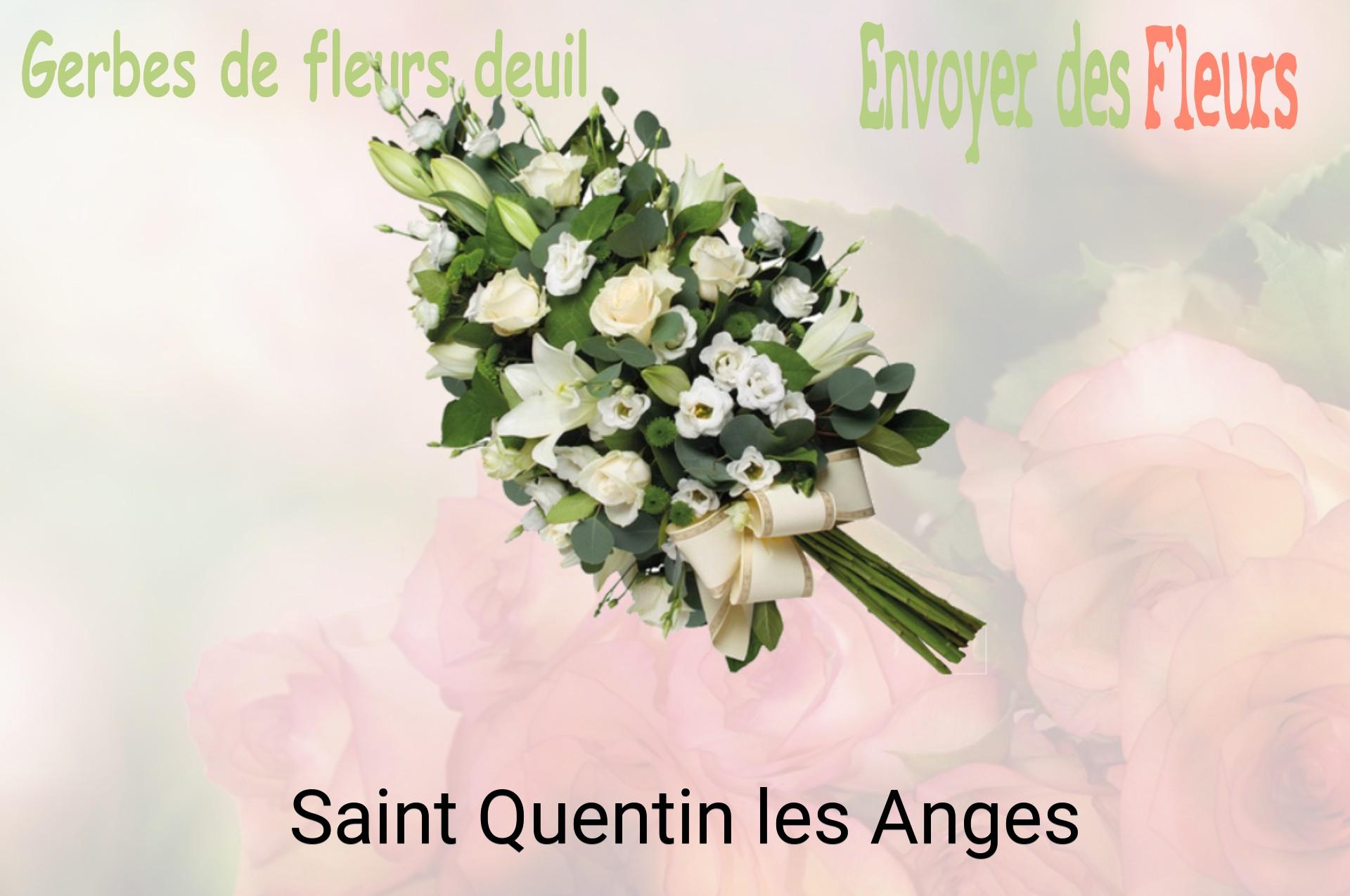 Gerbe de fleurs de deuil livrée à Saint-Quentin-les-Anges